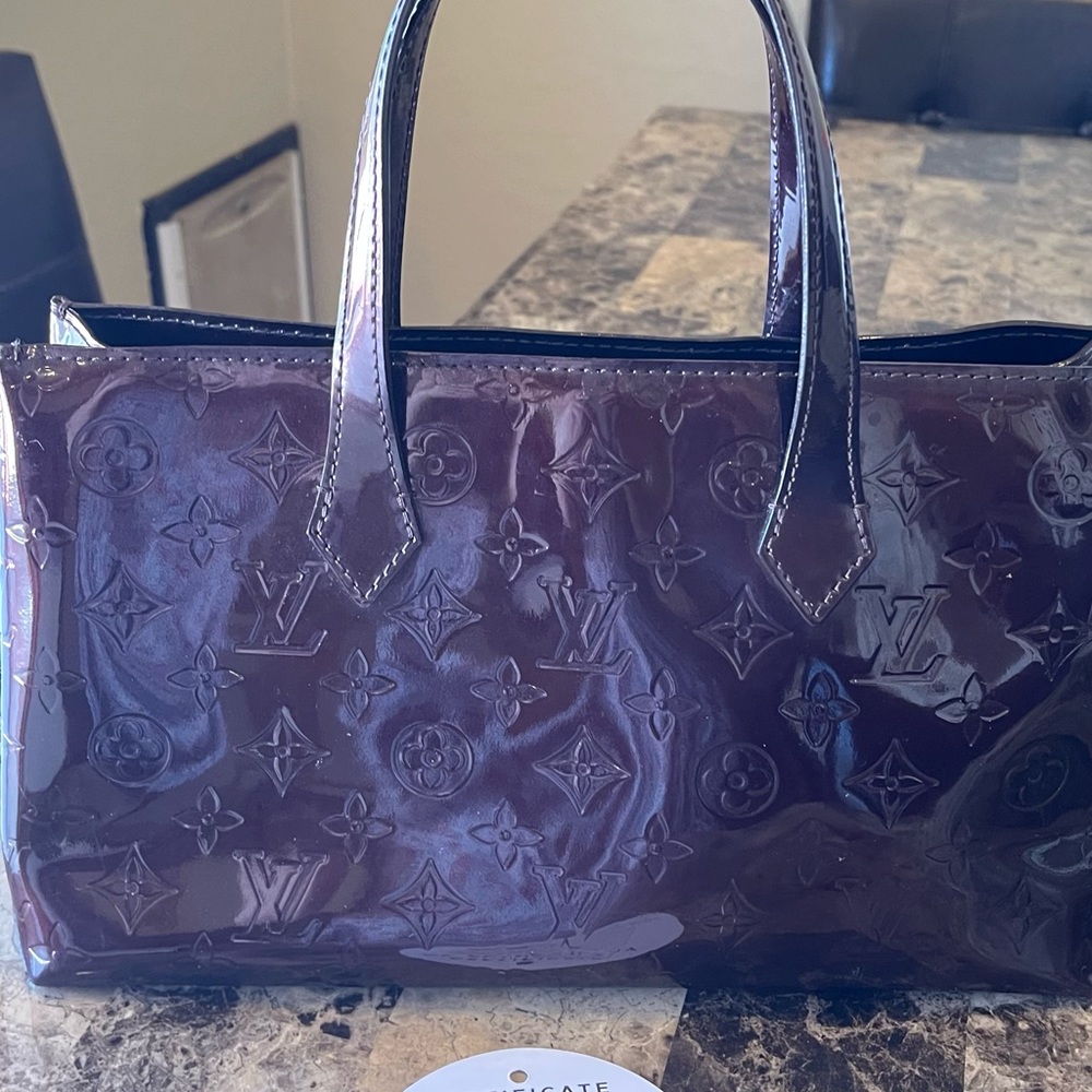 Authentic Louis Vuitton Vernis Leather Handbag Wilshire - Picture 12 of 16